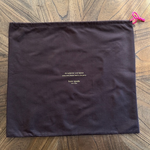 Kate Spade Chocoate Brown Accessories Shoes Purse Medium Dust Bag 19 x 17 - Picture 4 of 8